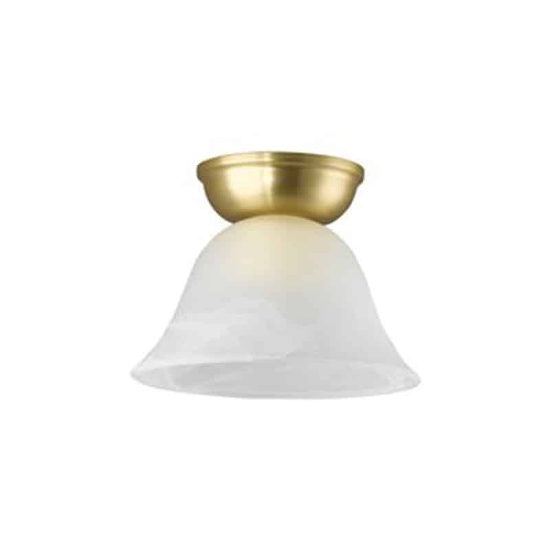 BF76 - Elegant Alabaster Bell Shaped Glass Shade