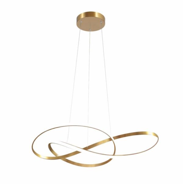 luxury brass pendant light with decorative shaping