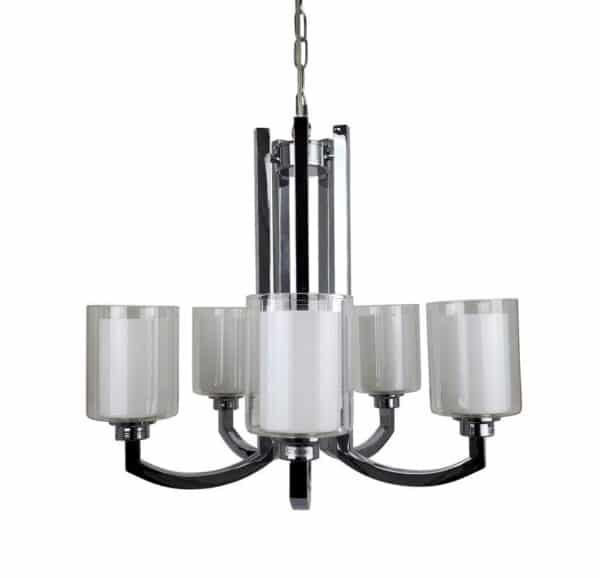Modern chrome pendant chandelier hanging with chain