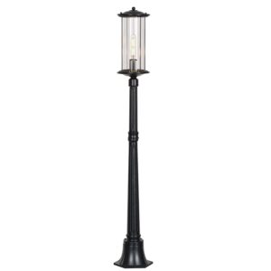 Ex183 black post garden light