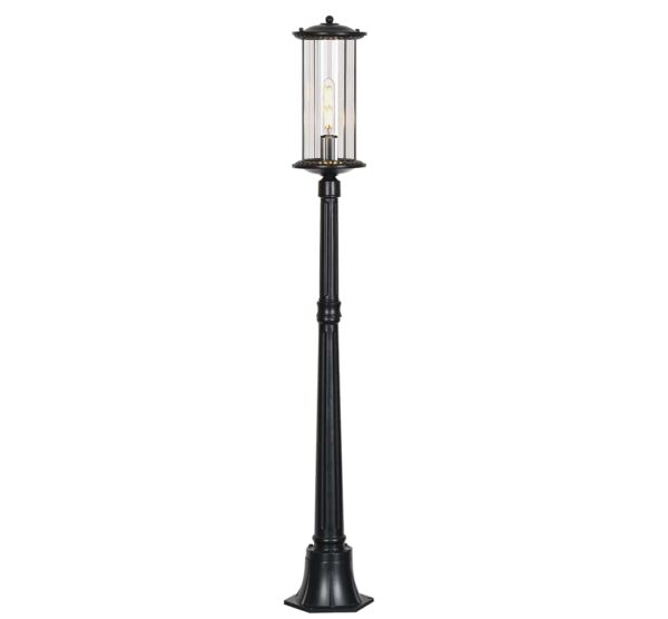 Ex183 black post garden light